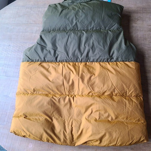 prAna Mens Timber Trail Vest L Peat Colorblock Duck Down Puffer New Green - Picture 6 of 7